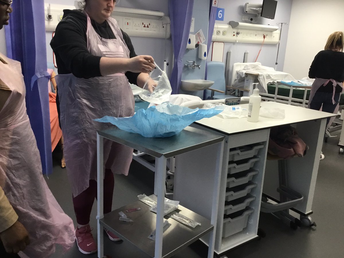 sim_uog's tweet photo. First day back and great to see Sept 19 cohort in for female catheterisation https://t.co/g4zTX5Yt59