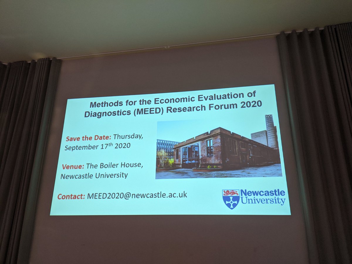 Sean Gavan (@sean_gavan) on Twitter photo It's official. The 2020 Methods for the Economic Evaluation of Diagnostics (MEED) Research Forum will be in Newcastle on September 17th! Thank you to <a href="/HEconEvSynNCL/">Health Economics & Evidence Synthesis NCL</a> for hosting! It's official. The 2020 Methods for the Economic Evaluation of Diagnostics (MEED) Research Forum will be in Newcastle on September 17th! Thank you to <a href="/HEconEvSynNCL/">Health Economics & Evidence Synthesis NCL</a> for hosting!