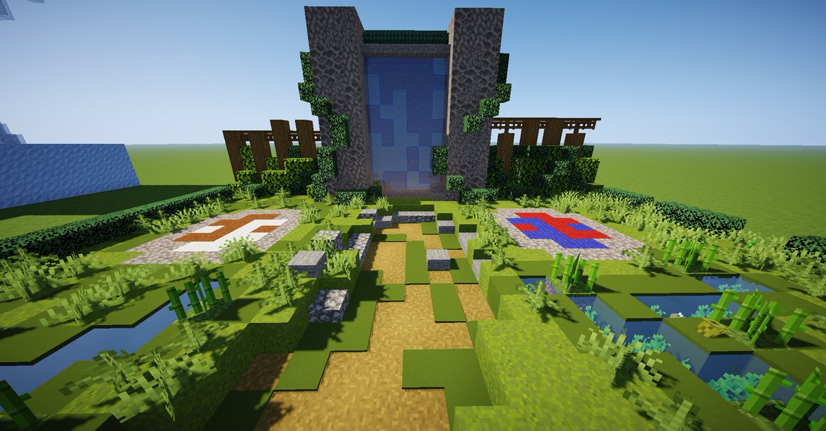 RobJWGMC's tweet photo. Day 9 of #ABuildADay #Minecraft,

A bit of a different portal here to the Ocean dimension 🌊 
Who knows what monsters wait on the other side O.o 

Shader used: Shaders used: Chocopic13 V6 Lite https://t.co/LF9baonuj6