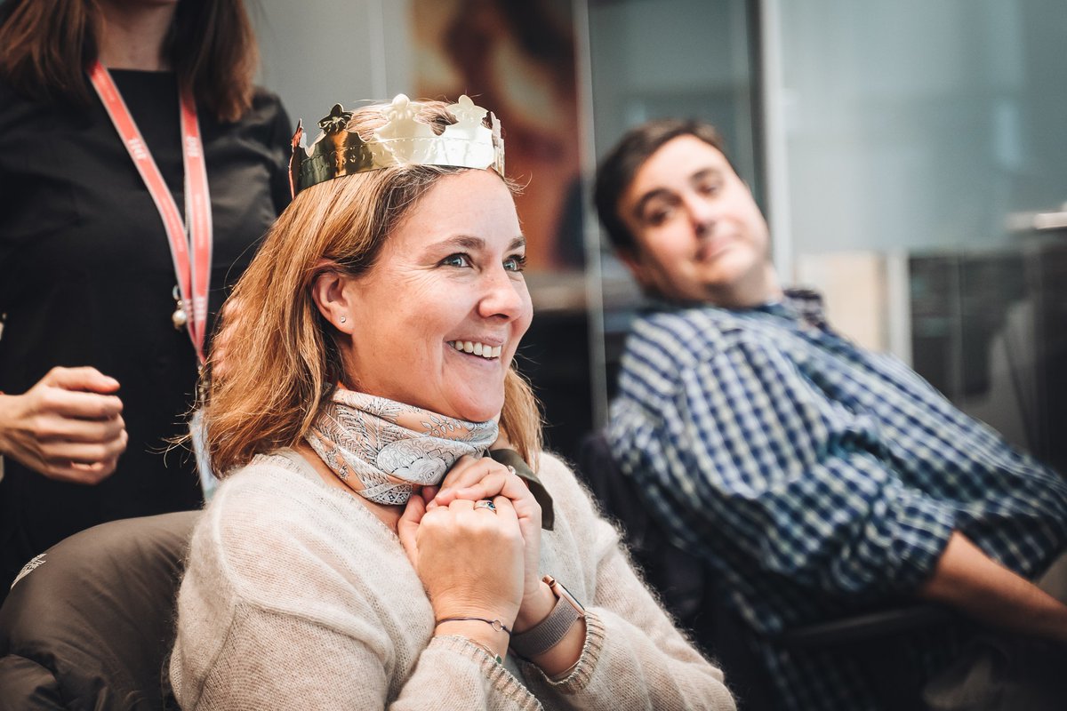 DoclerHoldingLU's tweet photo. Today we have celebrated King's Cake Day! #DoclerSquad shared a delicious cake with a small figurine hidden inside. People who found it were crowned a King or a Queen of #Docler Kindom! Happy King's Cake Day! ๐ฅ๐ https://t.co/qZfItBq5Wc