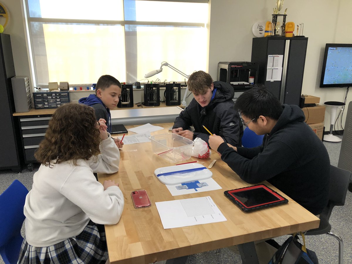 STEM2UYP's tweet photo. @LutheranCougars @PLTWorg AE has launched for the first time at LHS!  Students are already engaged in a Day 1 challenge to begin their exploration of Aerodynamics and vehicle stability. https://t.co/5VRso8ND3W
