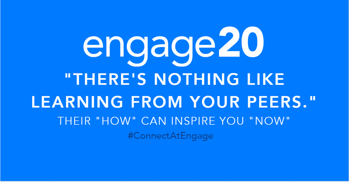 133 day(s) until Engage20, our customer and partner conference. We look forward to seeing each of you there. Register here: buff.ly/2CYFkob #ConnectatEngage
