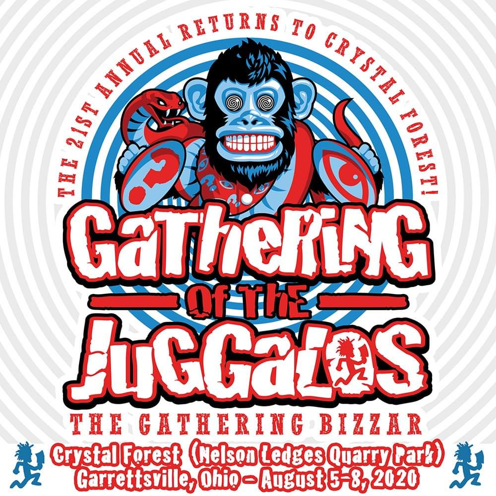 icp's tweet photo. This summer, we proudly present THE GATHERING BIZZAR! The 21st Annual GOTJ will be held August 5-8, 2020, at the epic Nelson Ledges Quarry Park in Garrettsville, Ohio--The legendary Crystal Forest! More info will be dropping soon, so stay tuned! Whoop whoop! #GOTJ2020 https://t.co/lS9JLJSSwX