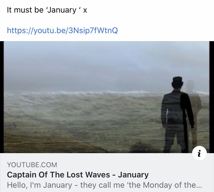 Hello, I’m January...
youtu.be/3Nsip7fWtnQ <a href="/marycigarettes/">mary cigarettes</a> <a href="/HelloWorldMagaz/">Hello World Magazine Dot Com</a> <a href="/IndieArtistz/">Supporting all Creative Artists</a> <a href="/BBCSounds/">BBC Sounds</a> <a href="/6MusicStudio/">BBC 6 Music Studio</a> <a href="/freshnet/">Fresh On The Net</a> <a href="/alanraw/">Alan Raw FRSA</a> <a href="/viewftg/">View From The Ground</a> @Janboreeni @VanessaHarbour <a href="/REDJanuaryUK/">RED January</a> @Suedean59 <a href="/HullRebels/">Hull Steampunk Rebels</a> <a href="/SamStevensMusic/">Sam Stevens</a> <a href="/indiepulsemusic/">IndiePulse Music</a> <a href="/janicelongdj/">Janice Long</a> <a href="/rustyrockets/">Russell Brand</a>