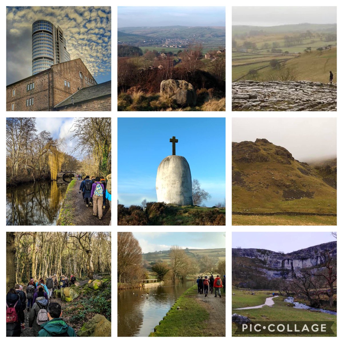 TAHGenSec's tweet photo. @RamblersGB @Kazdance23 2020 kicked off with 3 great walks! 5.5 miles from Kildwick to Jubilee Tower on NYD; 37 walked from Leeds city centre to Kirkstall on Sat; and 15 hardy hikers walked 13 miles from Settle to Malham on Sun. Lovely to see so many faces, new and not so new, plus beautiful places too! https://t.co/nnQEn3JmPd