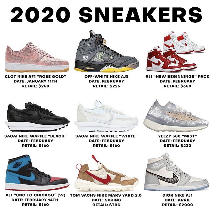 2020 sneaker releases