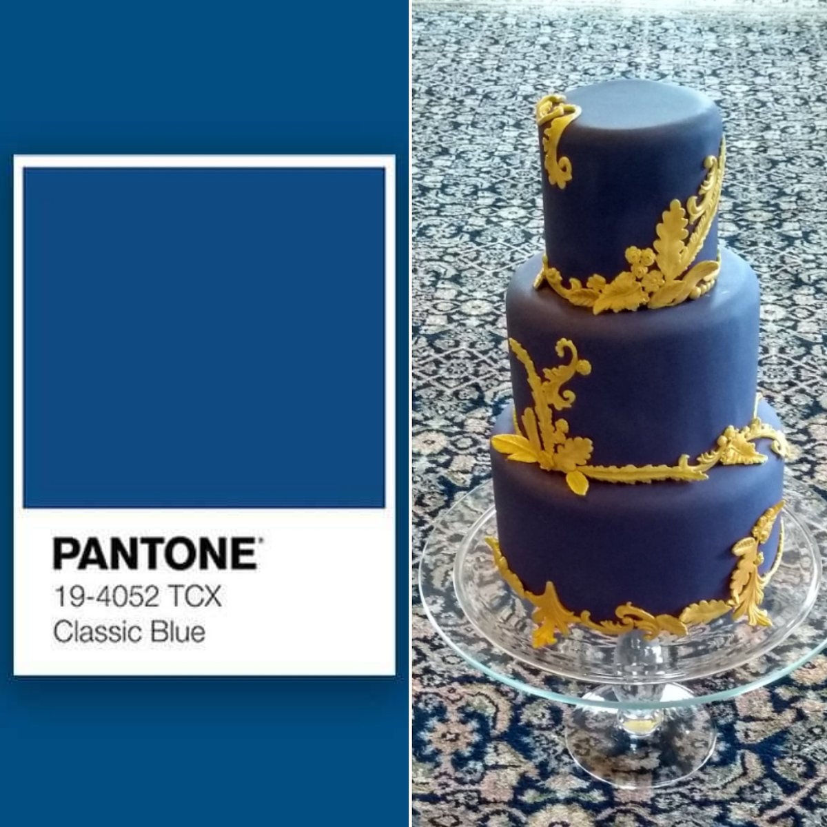 Pantone colour of the year is Classic Blue. Who'd have thought one of my favourite designs from last year is right on trend!
#colouroftheyear #classicblue #weddingcake