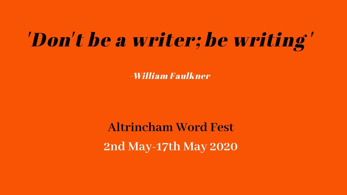 The date's set. Writing workshops, author's talks, spoken word events &amp; more. 2nd -17th May 2020. Come take part in this. #Altrincham #WritingCommunity #writing #workshop #spokenword #authostalk #poetry #reading #books #trafford #mcr #didsbury #chorlton #altywordfest