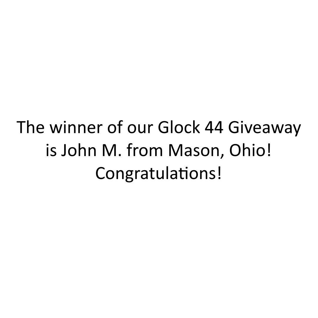 preppergunshop's tweet photo. Congratulations to John M. from Ohio for winning our Glock 44 Giveaway! There will be more giveaways to come for those of you who were not so lucky this time around! #preppergunshop #BePrepared https://t.co/0q9AU8JRTJ