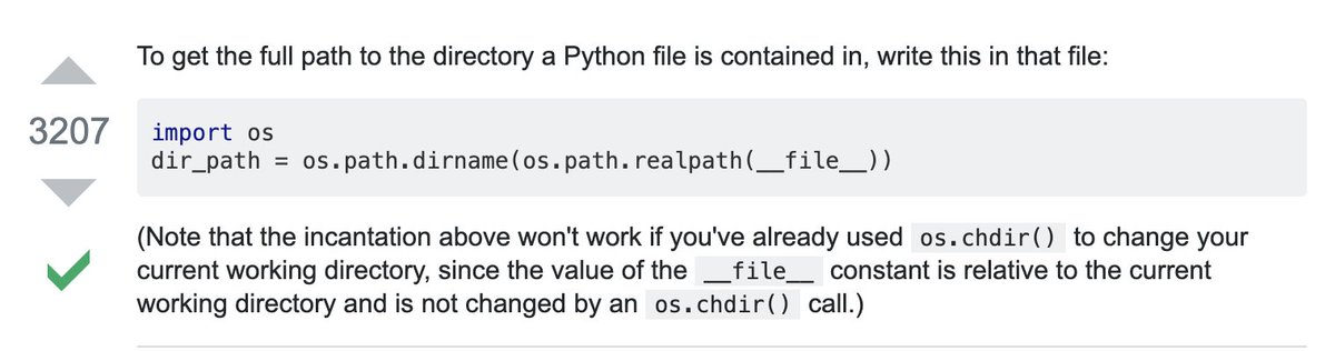 StackOverflow: "To get the full path to the directory a Python file is contained in, write this in that file..."