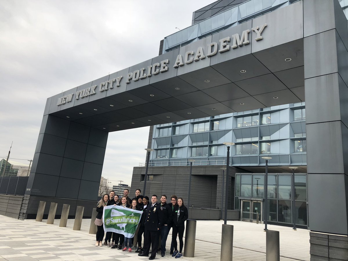 YCPAlumni's tweet image. Thank you Andrew ‘09 for a fantastic tour of the NYC Police Academy for our #SpartaNation #YCPRoadCrew.