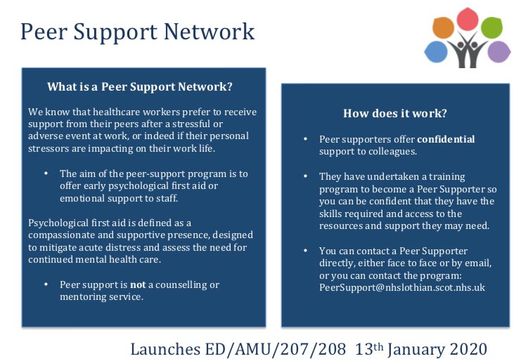 Looking forward to supporting our colleagues in this new venture @EdinburghEM @Rie207 @AcuteRie  #peersupport #whatmatterstome