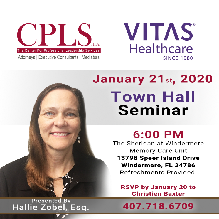 PCC_Law's tweet photo. On Jan 21st Attorney Hallie Zobel will be speaking on behalf of Vitas Healthcare at Town Hall.
A support group for caregivers of loved ones with Alzheimer’s and Dementia covering Advance Directives.
#halliezobel #vitashealthcare #cplspa #estateplanning. https://t.co/SLUquflqSL https://t.co/2RVXQwbaDa