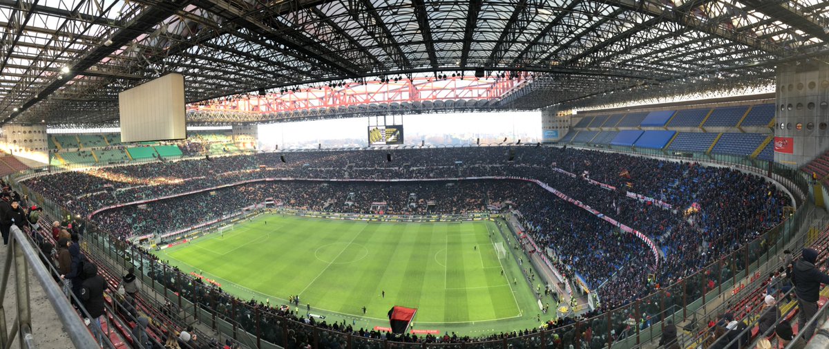 StephHolmes93's tweet photo. Benvenuti a Milano! First experience watching football at Sam Siro stadium with AC Milan playing Sampdoria was incredible! Although it was scoreless - the atmosphere, the style of play...very impressive! And happy to be back with my FIFA squad #milano #acmilan #Sampdoria #SanSiro https://t.co/GRCv6Cdp0D