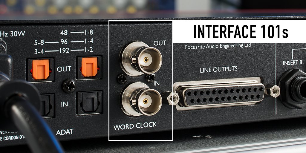 WeAreFocusrite's tweet image. When setting up a Word Clock infrastructure, you need to choose a Master device from which all connected equipment will follow. So-called 'slave' devices need to be configured to pick up the clock signal from an external device.  #Interface101 #WeAreFocusrite