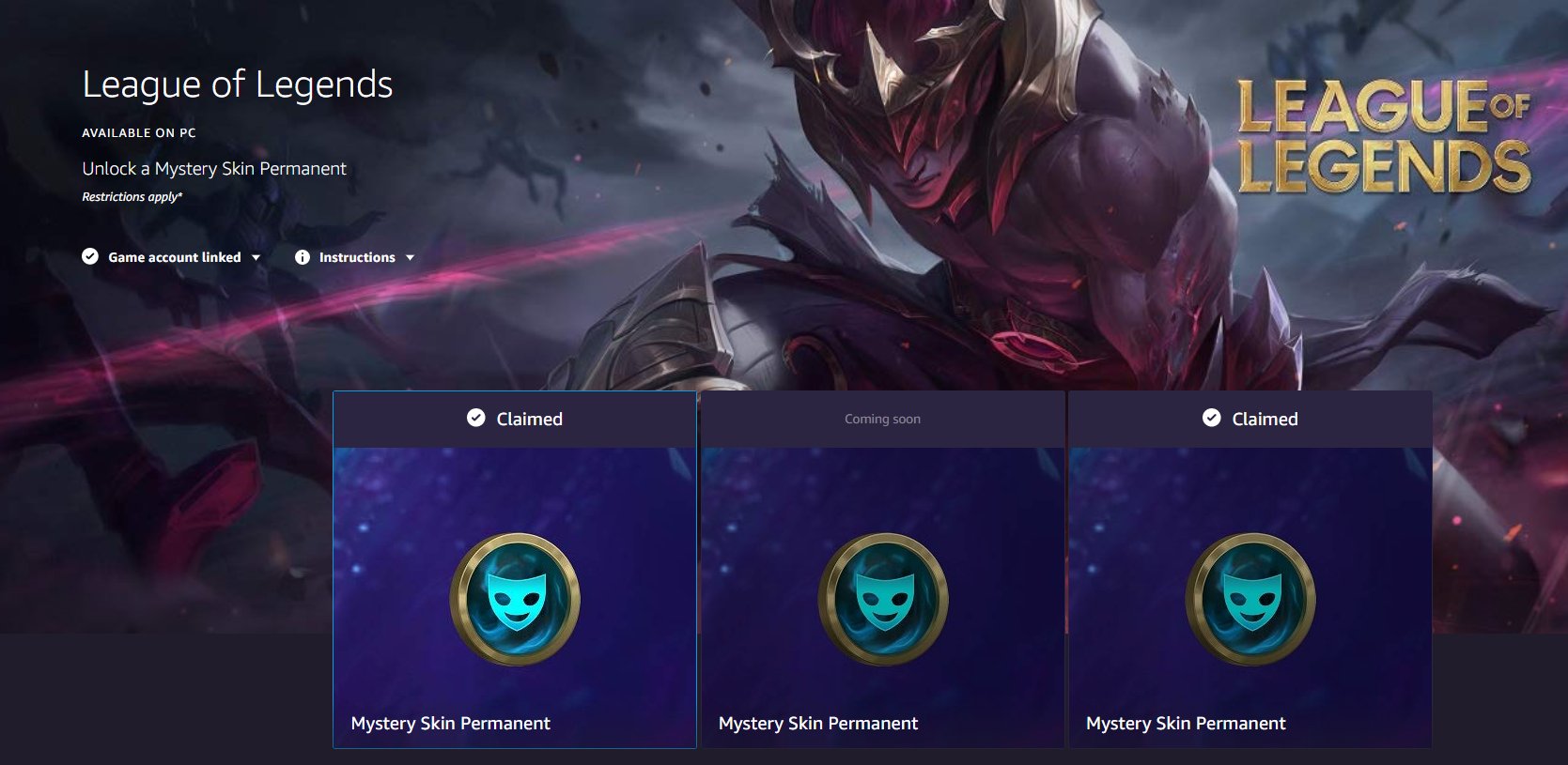 moobeat on X: Twitch Prime LoL and TFT loot now available! LoL:   TFT:    / X