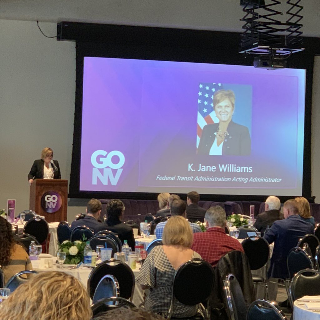 Welcome <a href="/USDOT/">U.S. Department of Transportation</a> Jane Williams to #GoNV2020!  Great to hear USDOT perspective on the importance of #innovation on #transportation with goal to accelerate research and grant opportunities for advanced transit programs such as <a href="/RTCSNV/">RTC Southern Nevada</a> &amp; <a href="/CityOfLasVegas/">City of Las Vegas</a> #GoMed program. #innovatevegas