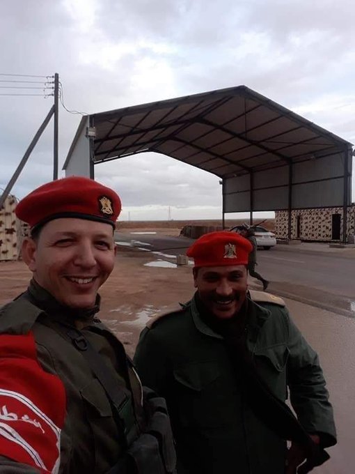  #Libyan (Λιβύη) Libyan army has taken control of Al Washka check point while GNA forces are withdrawning to Abugrein
