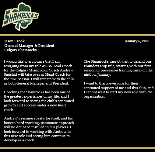 JrBShamrocks's tweet photo. A statement from Shamrock President and General Manager, Jason Crook: https://t.co/KioqxNXTu0