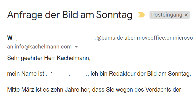 Kachelmann's tweet photo. Nein, @bild.

Nach allem belästigen Sie mich noch mit Ihren schmierlappesken Interviewanfragen.

Sie kennen wirklich nichts.

#Fckbld https://t.co/RLm4Ay5eeV