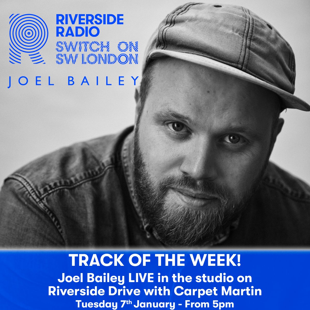 ThisisRiverside's tweet image. MUSIC: Track of the Week! The first 2020 #TOTW is @joelbaileymusic with his song #ThisYear Joel will be LIVE in the studio tomorrow from 5pm with @carpet_martin on #RiversideDrive 
#LiveMusic #JoelBailey #RiversideRadio #Music #Radio #Interview #Session