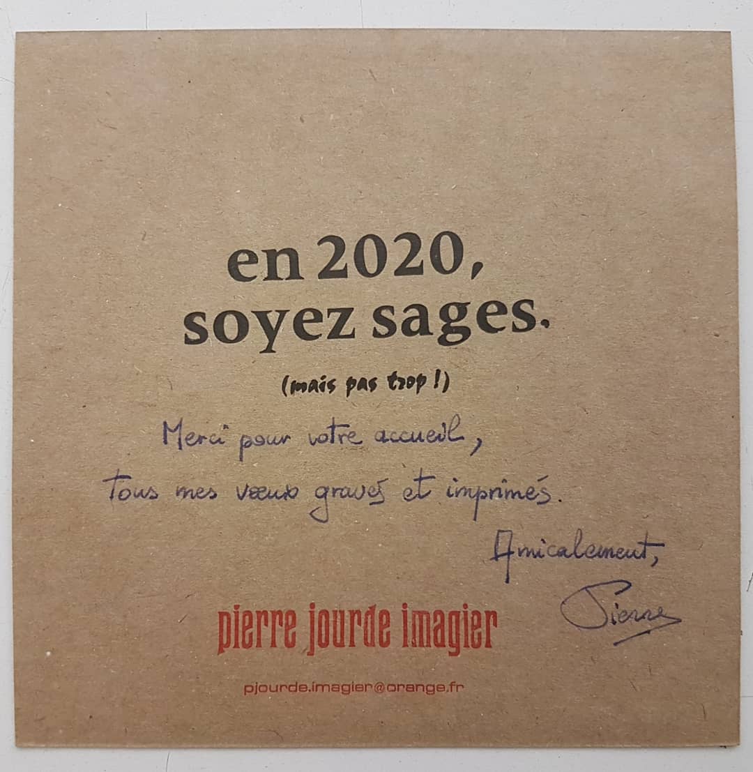 LEMarts_AP's tweet photo. Les voeux 2020 de Pierre Jourde à la section Arts plastiques du LEM!!! Merci à lui 😀 https://t.co/h74A4HxUeK