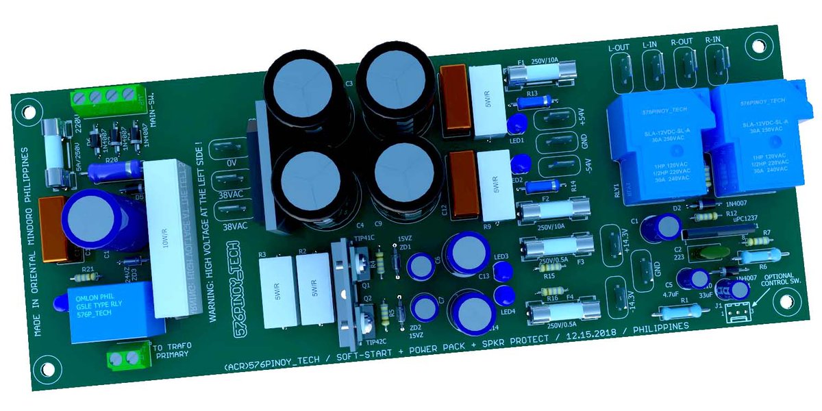 pinoytronics's tweet photo. Composite PSU with Soft-start + Spk Protect
More PCB Board Projects - https://t.co/v2cx6dhX4E
#electronics #beginner #Students https://t.co/FPp5e8NQ7Q
