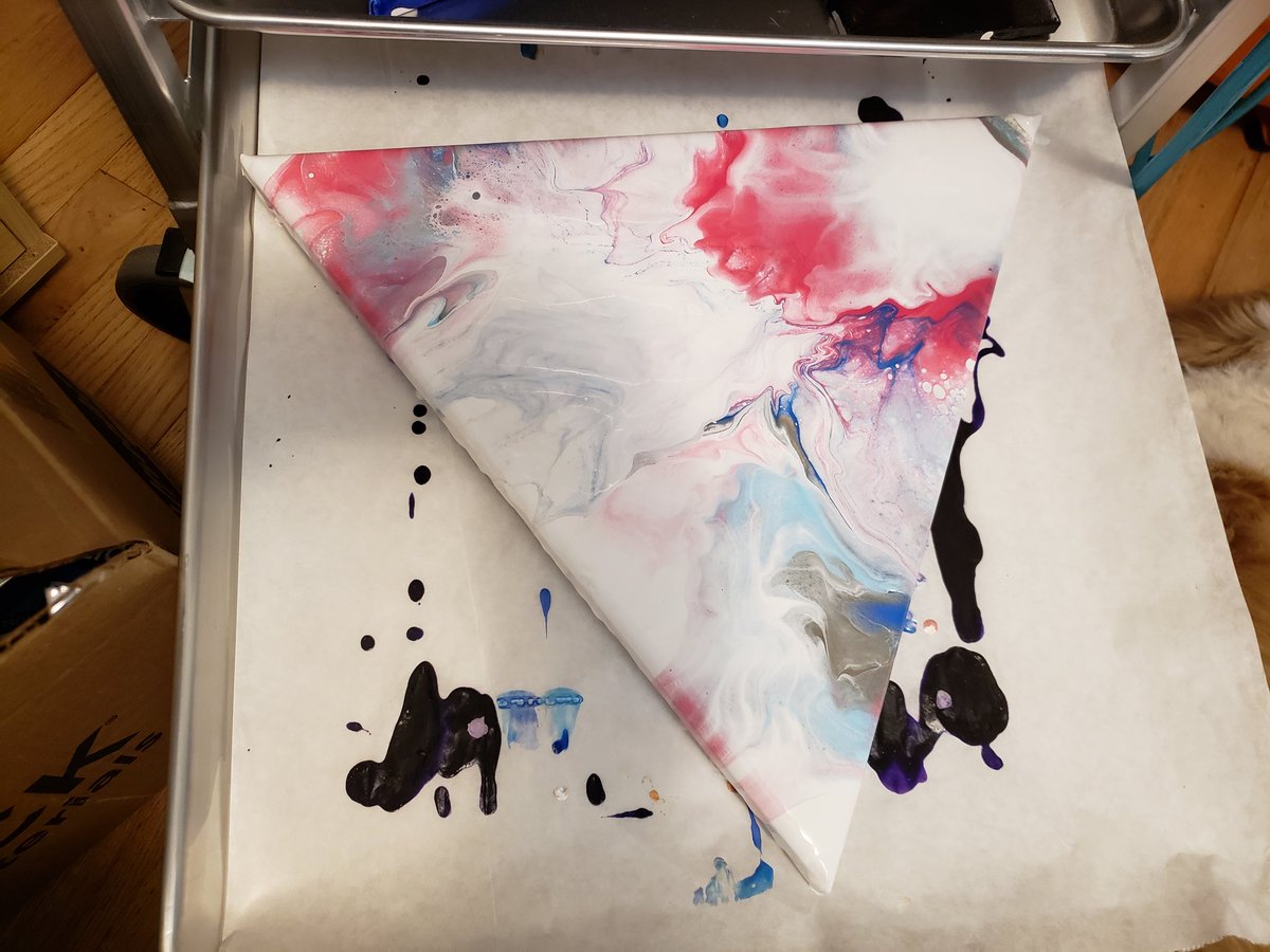 CelticSpoonie's tweet photo. Pushing it before the holidays means major flare after the holidays. 

But... I'm painting again, trying to work through my feelings around a lot of stuff. 

#chronicpain #chronicillness #creativewhilesick #acrylicpainting #pourpainting https://t.co/4wNRhDOWRh