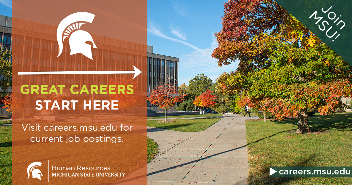 msuhr's tweet photo. .@MSUExtension is looking to hire a Kalamazoo County MSU Extension Secretary! Learn more and apply here: https://t.co/s1rnLkoJ4N #MSUJOBS https://t.co/ViC8heOacr