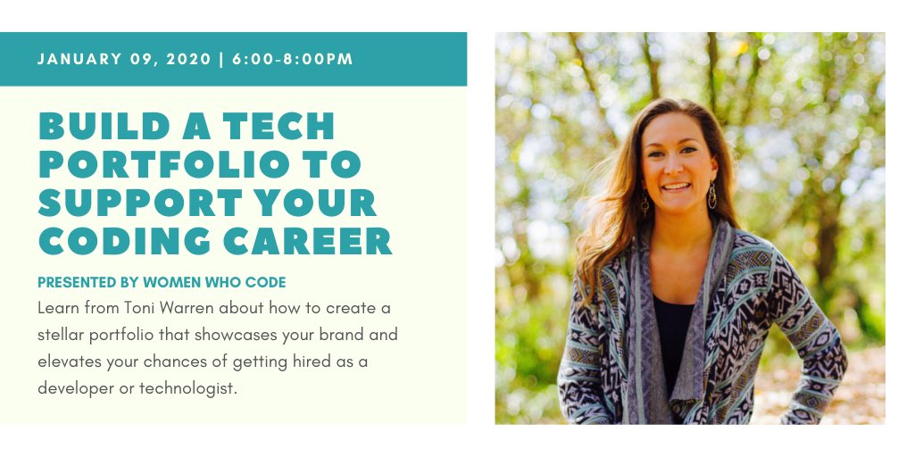 WWCodeTampa's tweet photo. Just a couple of days until “Build a Tech Portfolio to Launch + Accelerate Your Coding Career” at Brave Haus with @ToniWarren_ in #Tampa. ⚡️ Will you be joining us, Jan. 9? https://t.co/QzpMfd8cd2 https://t.co/HhPQyn7Ngl