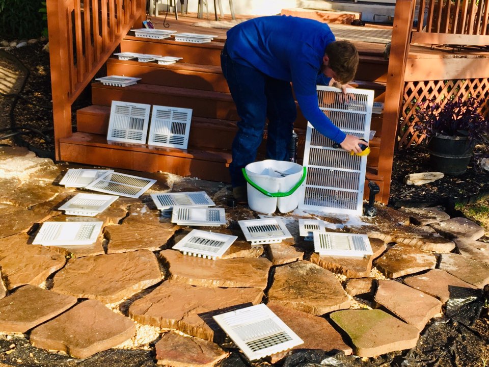 The team performed a comprehensive duct cleaning on this local Kyle home recently, making sure every single vent was spotless and safe for air circulation throughout 2020!