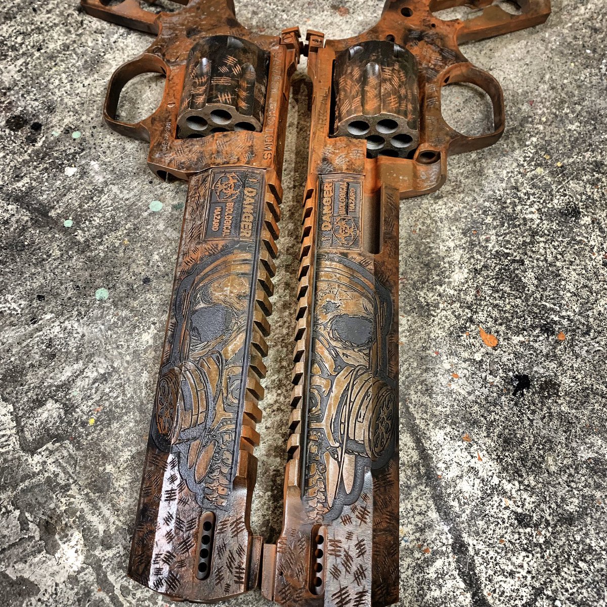 customs_savage's tweet photo. These @taurususa @taurusarmasofficial #revolvers we did for #shotshow are going to be sick when there all put together. Look out for these at the #shotshow2020 #beasavage #savagecustoms @savage__customs__ https://t.co/7P9d0Qu0km #gun #guns #gunsofinstagram #gunsdaily https://t.co/EZJGhCV1wJ