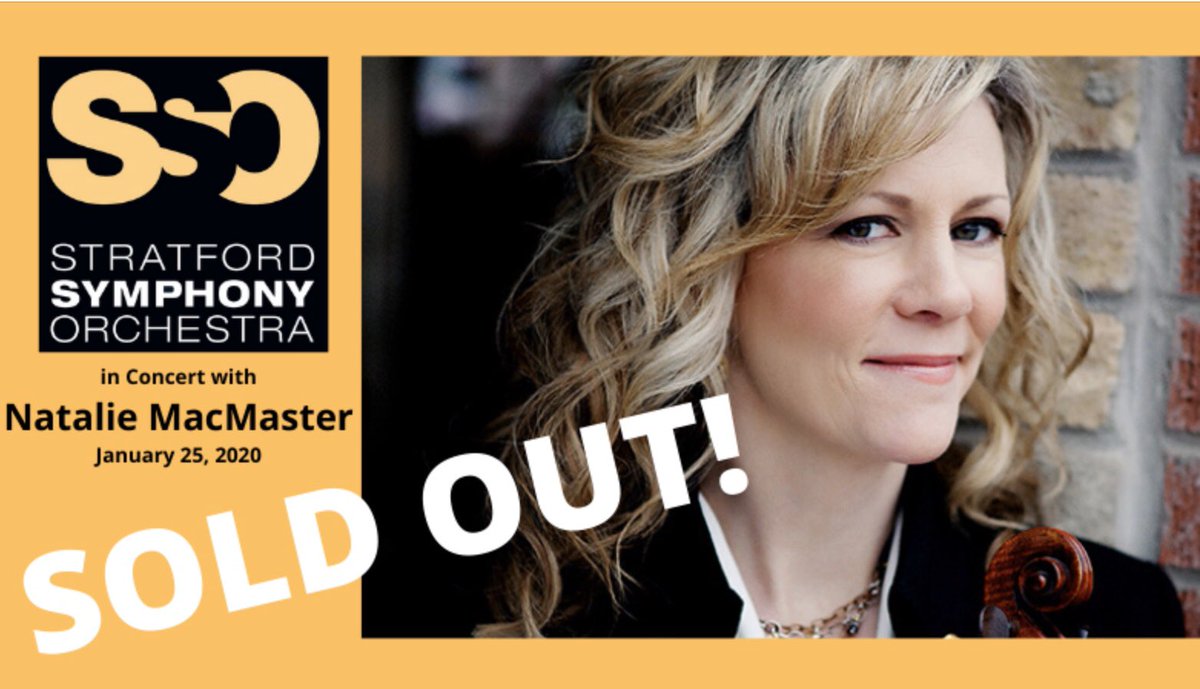StratfordSO's tweet photo. Our gig with the one-and-only Natalie MacMaster at the Avon Theatre is SOLD OUT! Email us if you’d like to go on our wait list, just in case!
info@stratfordsymphonyorchestra.ca
We can’t wait for January 25th!
#sso15 #nataliemacmaster #celticcelebration #stratfordon @StratfordON https://t.co/cjGIz9dI1x