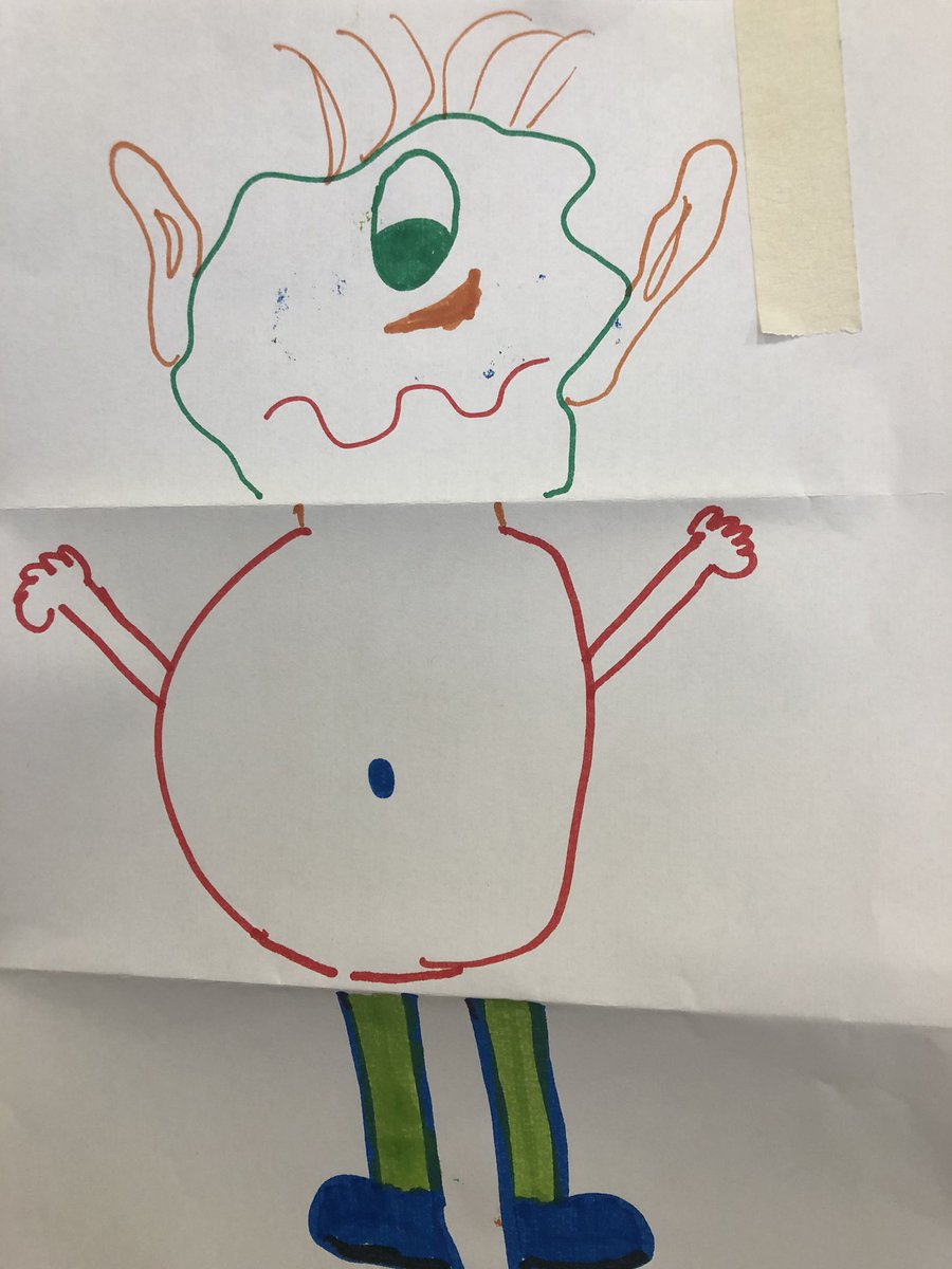 rlh1116's tweet photo. Making new friends at Summer Grove Elementary. Character creations through the “Exquisite Corpse” activity lead by Rhonda Glass. Imagine the adventures our imaginations could propel! #aplusla @NationalAplus https://t.co/4UompoChAU