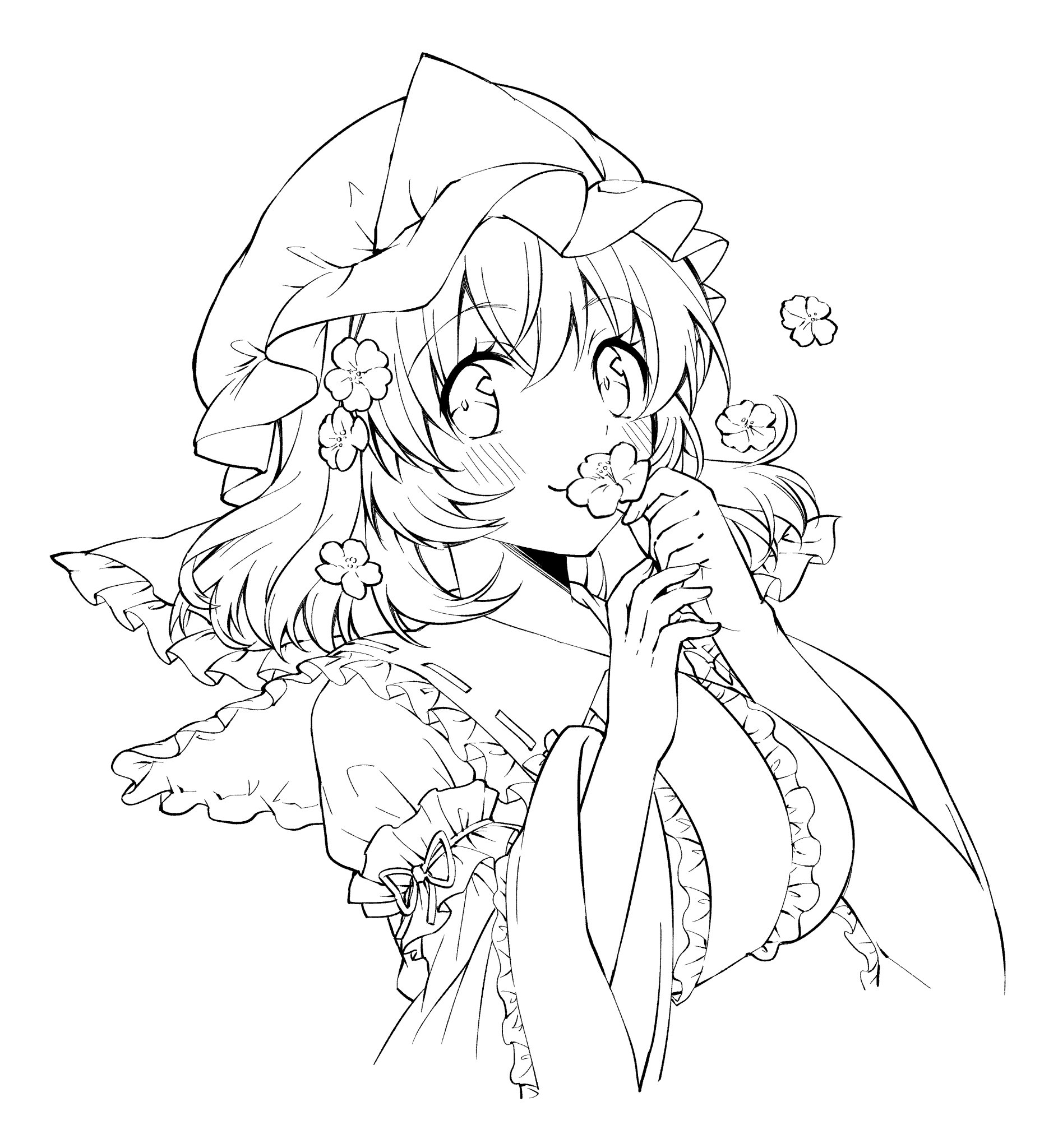 南瓜かぷちー 連載準備中 Sur Twitter 線画出来た W 自由に塗り絵してください