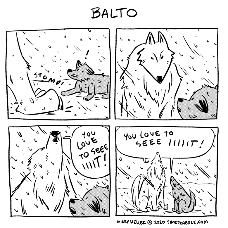 i drew a comic about Balto 