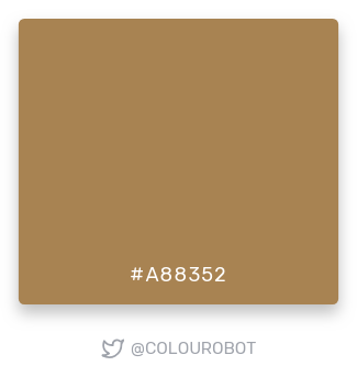 colourobot's tweet photo. #a88352 https://t.co/LLPbPKVFPU