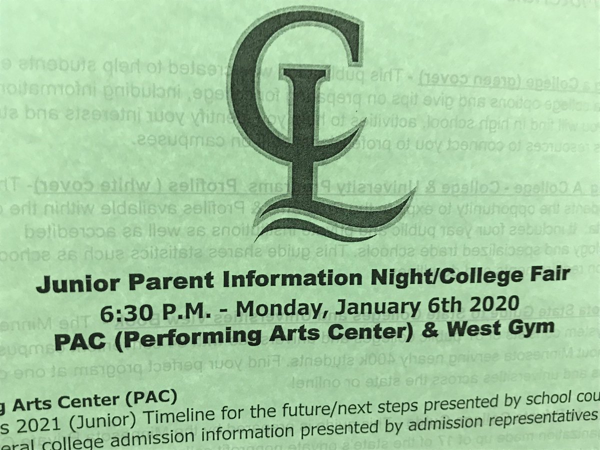 daveCC7's tweet photo. CLHS’s Student Services is sponsoring our annual Junior Information Night followed by an absolutely packed College and Military Fair. Active parents equals prepared students. Thank you families for your attendance. #postsecondaryprep https://t.co/dvUwlEy8Th