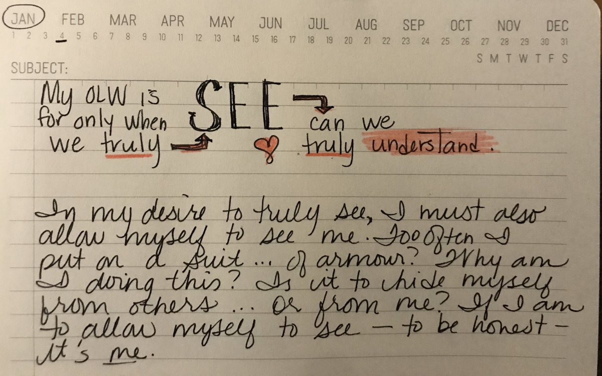 KOuellette94's tweet image. A4: I actually wrote abiut this in my notebook! The pic below explains my OLW “see”: #TeachWrite