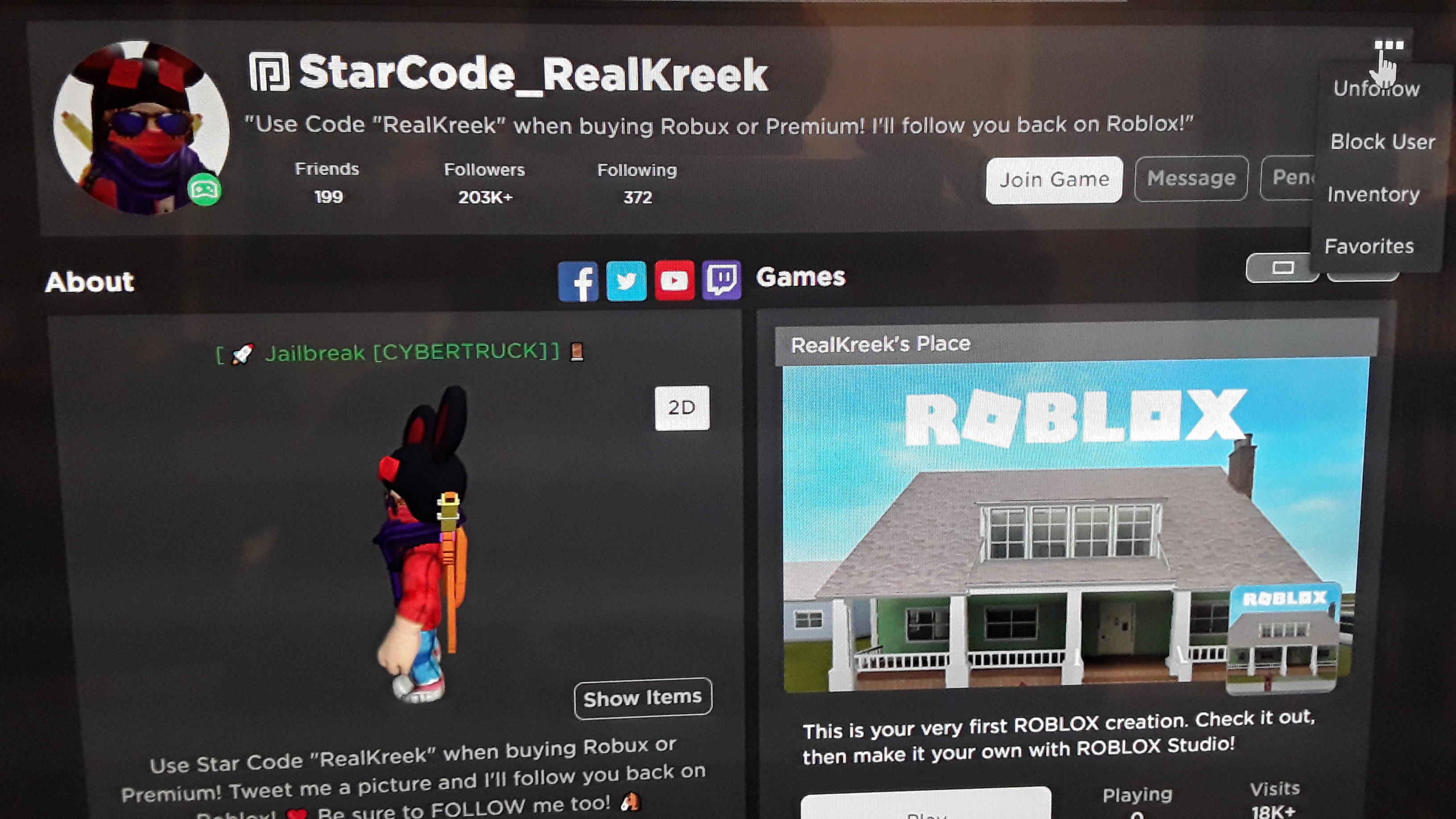 Jakethe Beast112 On Twitter Roblox Jailbreak Kreekcraft Usestarcode Realkreek That S My Roblox Account Url Https T Co Qetdwnvx56 Https T Co V8fk82d7ai Twitter