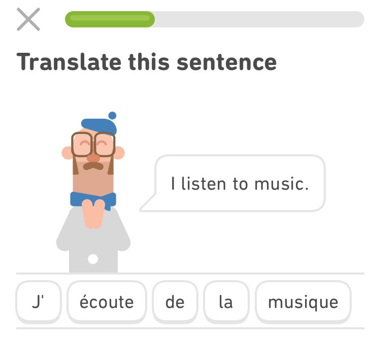 hormetic's tweet image. Everything I need to learn about #BehaviorDesign I learn from @duolingo while I’m practicing #French 
First rate #motivation with Streaks &amp;amp; other fun game mechanics 
Today I loved how illustrations animatedly applaud my correct answers