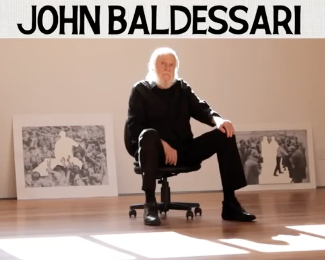 John Baldessari believes every young artist should know three things
 1.) Talent is cheap
 2.) You have to be possessed which you cannot will
 3.) Be at the right place at the right time 
vimeo.com/131015761
