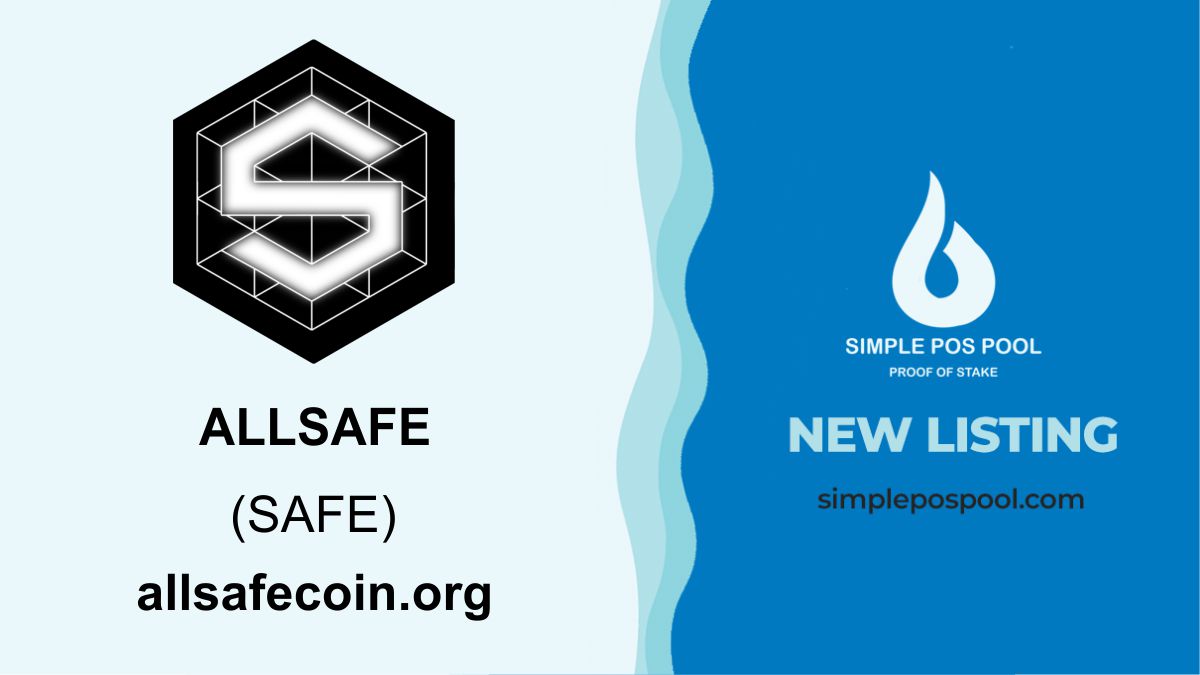 SimplePOSPool's tweet image. What is #Allsafe (SAFE)?
SAFE Coin is a cryptocurrency based on the blockchain technology developed by #Allsafe developers based on the...
blog.simplepospool.com/simple-pos-poo…
#SharedMasternodeService #SimplePosPoolListedSafe