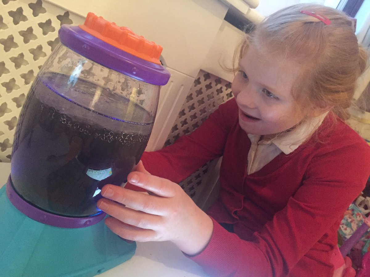 MumofanAngel1's tweet photo. After school this afternoon, we played with one of Jessica’s Christmas gifts, the Little Tikes Tornado Tower 🌪. We didn’t have the right ingredients for one of the suggested experiments, so made it up as we went a long. #AngelmanSyndrome #STEM #MakingScienceAccessible https://t.co/zZZL399KYd
