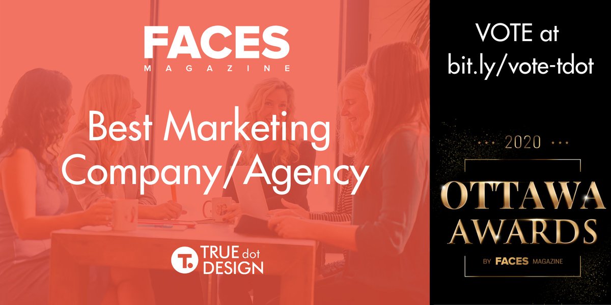 We are humbled to be finalists for the 2020 <a href="/facesottawa/">Faces Magazine</a>  Awards for Favourite Marketing Company/Agency! ⁣⁣
⁣⁣
You can vote for us daily by visiting bit.ly/vote-tdot. Thank you for your support! 🏆🧡✨

#FacesOttawa #MarketingAgency