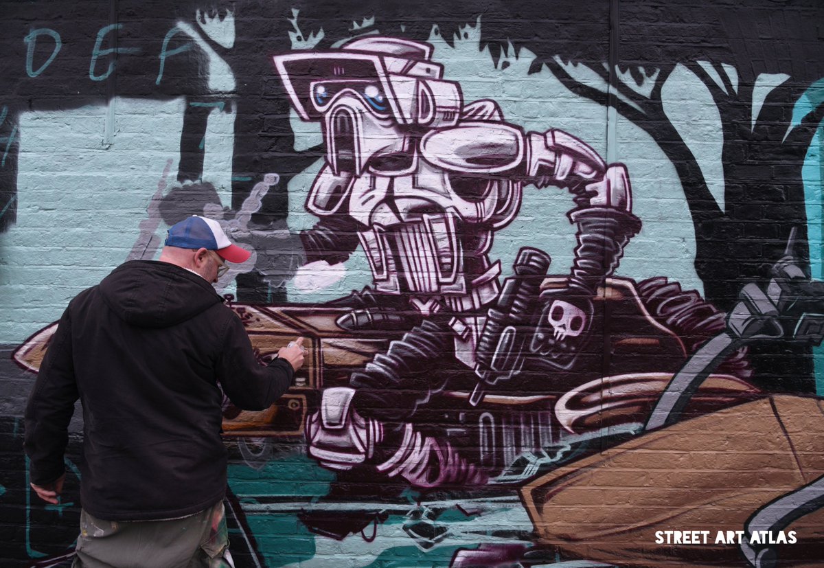StreetArtAtlas's tweet photo. Mural in progress @SPZero76 X @thecaptainkris for @Ldncallingblog 5th year Paint Jam 'Anything is better than a blank wall'
#Spzero #CaptainKris #StreetArt #StarWars #LondonCallingBlog #StreetArtAtlas https://t.co/uICQ4hPTHX