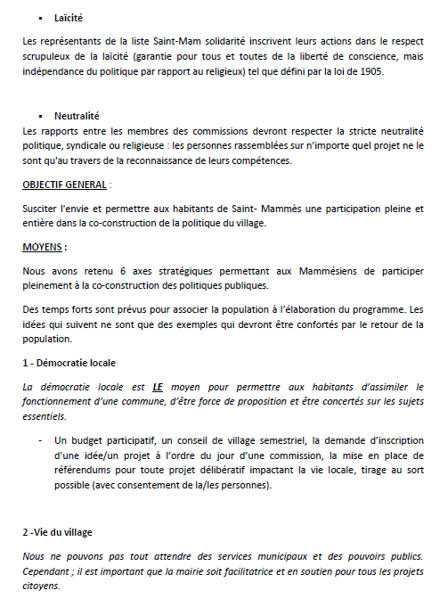 mam_saint's tweet photo. Nous sommes heureux de vous présenter la charte de l'équipe Saint-Mam solidarité !!!!
Vous trouverez nos valeurs et 6 axes essentiels.
A partir du 17 janvier 2020, nous organiserons 5 réunions publiques pour construire ensemble notre programme (nous+vous=le nôtre!!!) https://t.co/2VFFpnwC13
