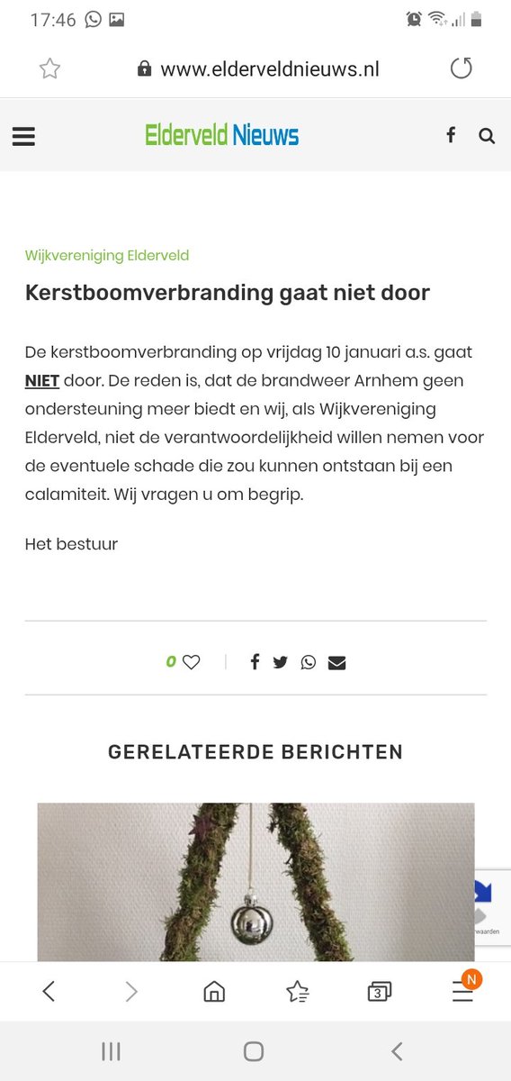 ingridamj's tweet photo. Waarom worden alle leuke dingen toch geschrapt? Inwoners @elderveld verheugen zich er altijd op.  @brandweerGM @gemeentearnhem https://t.co/BrI01uSvSJ
