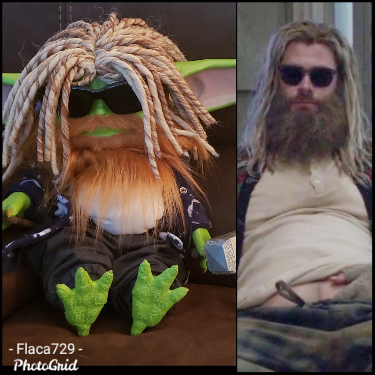 Flaca729's tweet photo. We loved this version of Thor so much, we made a mini! 😍❤ @chrishemsworth @Avengers @MarvelStudios @Jon_Favreau https://t.co/57qgKz2Shu