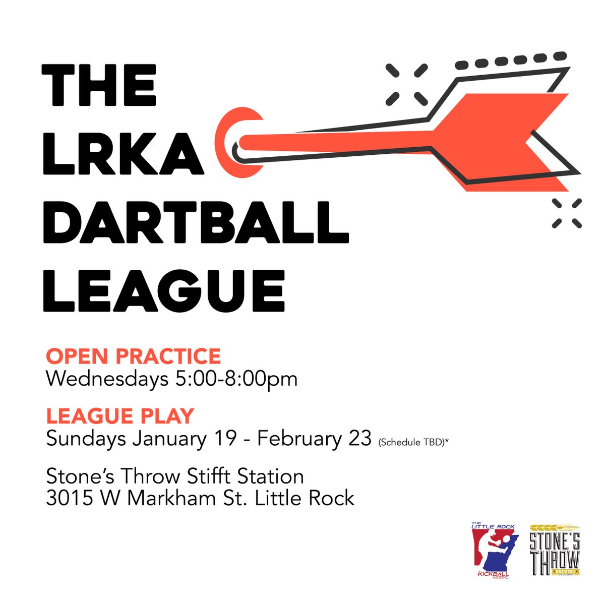 StonesThrowBrew's tweet photo. PLAY DARTBALL, DRINK BEER &amp; MAKE FRIENDS!
We're teaming up with @TheLRKA to launch a new winter sport, all from the comfort of our #StonesThrowStifftStation taproom. Try it out this Wednesday or Sunday; league play starts 1/19 with teams of 6. More info: https://t.co/atbIz0qEgE https://t.co/0aqEvOAQgW